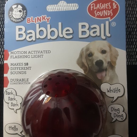 Pet Qwerks Blinky,Talking, Animal Sound Babble Ball,-Dog toy - Picture 3 of 6